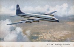 BOAC Jet-Prop Britannia Postcard