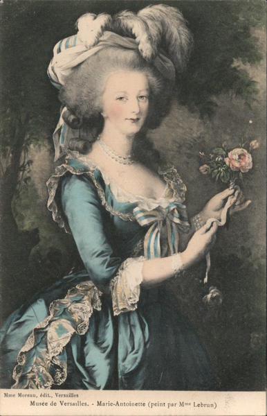 Marie Antoinette By Mme Lebrun At Musee De Versailes Royalty Postcard