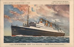 Holland-America Line T.S.S. Postcard