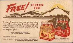 Nehi Products Company Free Coupon Correspondence Card Postcard