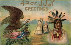 4th of July Greetings Postcard Postcard Postcard