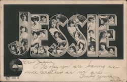 Jessie - Faces in Letters Postcard