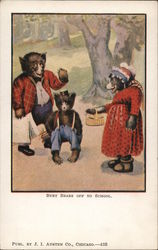 Busy Bears off to School Postcard Postcard Postcard