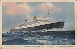 Holland-America Line T.S.S. Postcard