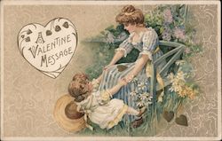 A Valentine Message Postcard