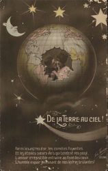 De La Gerre Au Ciel - Couple Inside Globe Couples Postcard Postcard Postcard