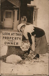 Look at This Property See Owner Women Postcard Postcard Postcard