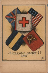 Hollandd Dankt U 1945 Postcard