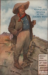 The Marvelous States of the Golden West Postcard