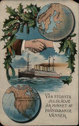 Var Storsta Julgladje Ar Minnet Af Franvarande Vanner Christmas Postcard Postcard Postcard