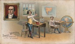 Daniel Webster Debating at School: Websters Cigars Advertising Postcard Postcard Postcard