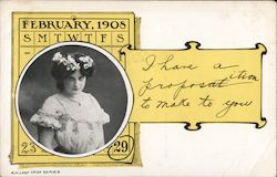 February 1908 - Leap Year Postcard