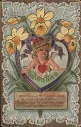 Too My Valentine Cupid Postcard Postcard Postcard