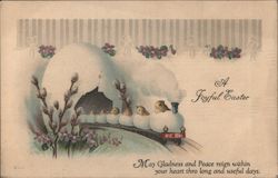 A Joyful Easter - May Gladness and Peace reign within your heart thro long and useful days With Chicks Postcard Postcard Postcard