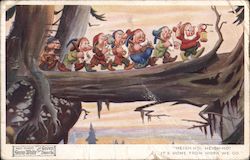 Seven Dwarves from Disney's Snow White Postcard Postcard Postcard