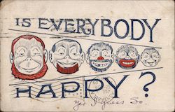 Is Everybody Happy? Smiling Faces Postcard