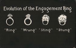 Evolution of the Engagement Ring Postcard Postcard Postcard