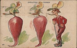 Evolution of a Farmer From Root to Farmer Farming Postcard Postcard Postcard