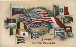 Flags of the Allies Postcard Postcard Postcard