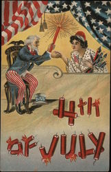 4th of July - Uncle Sam Postcard