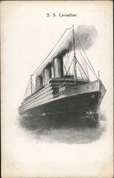 S.S. Leviathan Steamers Postcard Postcard Postcard