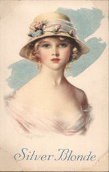 Silver Blonde: Djer-Kiss Rouge and Face Powder Compacts Advertising Trade Card Trade Card Trade Card