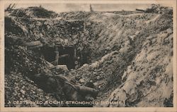 A Destroyed Boche Stronghold (Somme) Postcard