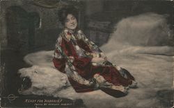 Evelyn Nesbit: Sitting on Bear Fur Rug Actresses Postcard Postcard Postcard