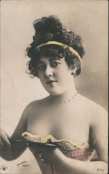 Woman in Corset Postcard