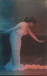 Woman in Mermaid Dress Postcard