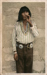 79490 Hopi Cigarette Smoker Native Americana Postcard Postcard Postcard