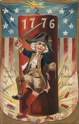 Young George Washington 4th of July Postcard Postcard Postcard