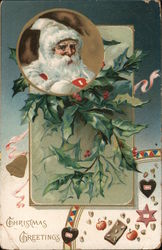 Christmas Greetings Santa Claus Postcard Postcard Postcard