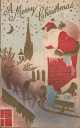 A Merry Christmas Santa Claus Postcard Postcard Postcard