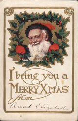 I Bring You a Merry Christmas Santa Claus Postcard Postcard Postcard