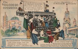 The $100,000.00 Typewriter, An Underwood Typewriter Typewriters Postcard Postcard Postcard