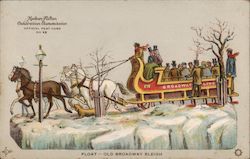 Float - Old Broadway Sleigh, Hudson-Fulton Celebration Commission Postcard