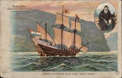 Henry Hudson's Ship, the "Half Moon" Boats, Ships Postcard Postcard Postcard