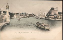 Paris Exposition - Perspective from the Seine Postcard