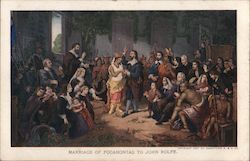 Marriage of Pocahontas to John Rolfe -- Jamestown Exposition 1907 Postcard