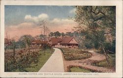 Silver, Copper and Textile Shops - Jamestown Exposition 1907 Postcard