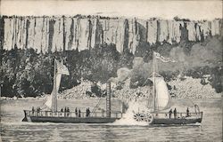 The Clermont Steamship - Built by Robert Fulton Postcard