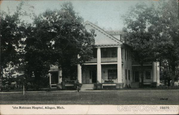 John Robinson Hospital Allegan, MI Postcard