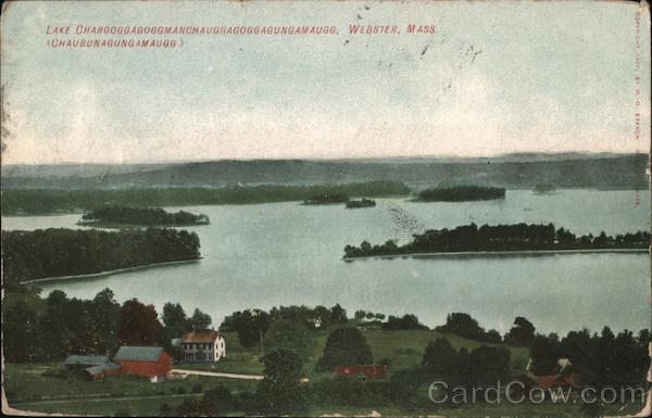 Lake Chargogoagogomanchauggagoggagungamaugg Webster, MA Postcard