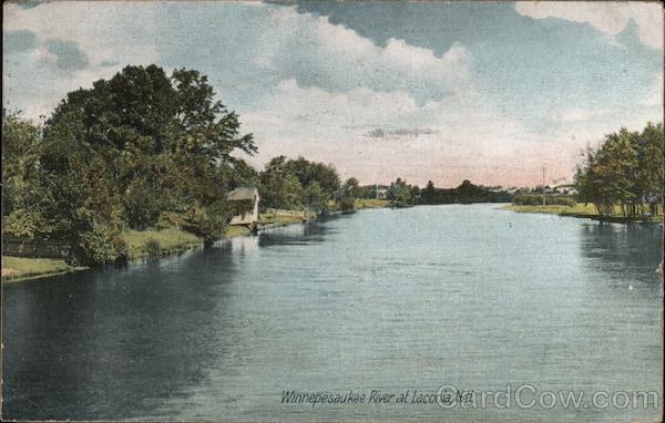 Winnepesaukee River Laconia, NH Postcard