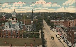 Bird's Eye View of Courthouse and West Main Street Kalamazoo, MI Postcard Postcard Postcard