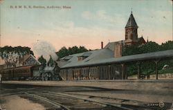 B.& M. Rail Road Station Postcard