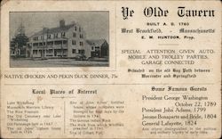 Ye Olde Tavern West Brookfield, MA Postcard Postcard Postcard