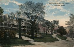 Entrance to Soldiers' Home Chelsea, MA Postcard Postcard Postcard