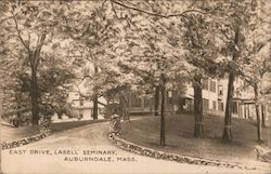 East Drive, Lasell Seminary Auburndale, MA Postcard Postcard Postcard